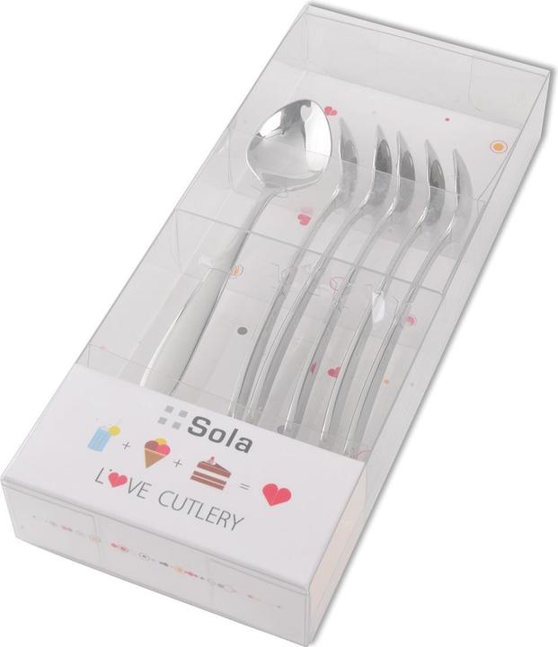 Actual product image Sola Glaze Spoon Set with Heart (6 Piece, Scoops)