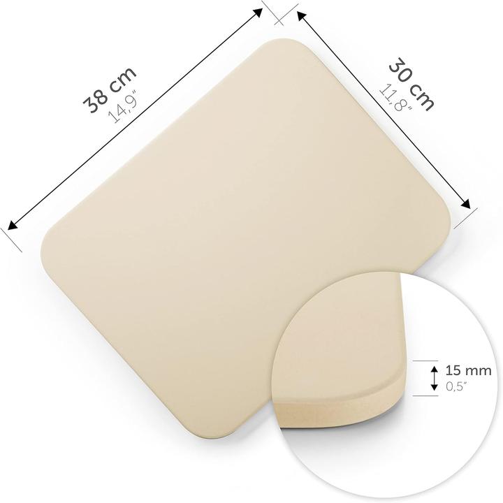 Produktbild Blumtal Pizzastein für Backofen und Grill (38x30 cm)