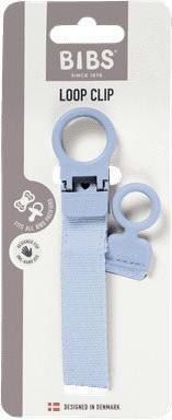 Actual product image Bibs Pacifier Clip Loop Dusty Blue
