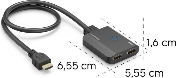 Actual product image Hama 4K HDMI™ splitter, 1 In 2 Out