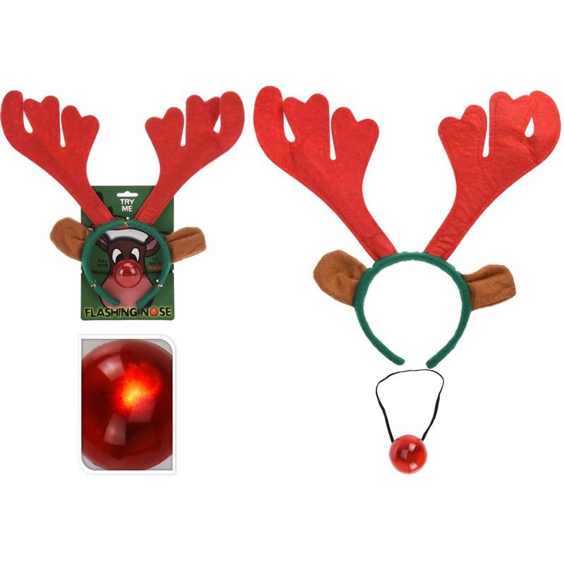 Rentier-Diadem und leuchtende Nase (39198058)