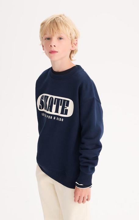 Produktbild La Redoute Collections Sweatshirt mit Rundhals und Message (152)