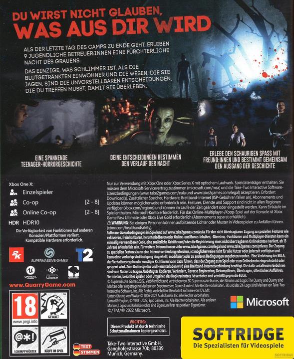 Actual product image 2K Games The Quarry (Xbox One S, DE)