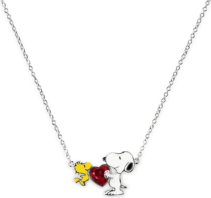 Produktbild Peers Hardy Peanuts Snoopy & Woodstock Heart Charm Necklace NF00747SRPL-18.PH, One Size, Brass, No Gemstone