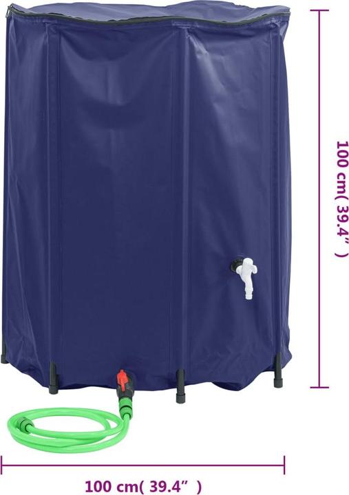 Immagine prodotto VidaXL Serbatoio dell'acqua con rubinetto Pieghevole 750 L PVC (750 l)