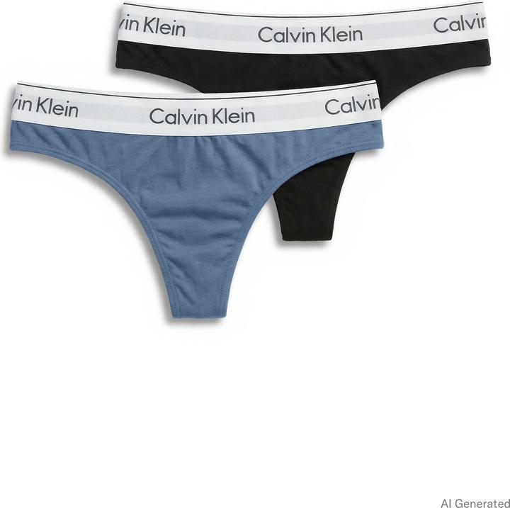 Produktbild Calvin Klein Light Blue Modal Women's Thong (L, 2er Pack)