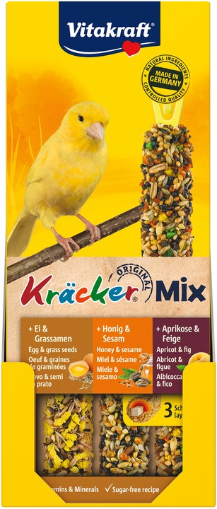 Actual product image Vitakraft Vita Crackers Trio Egg, Fruit & Honey for Canaries (3 x, 0.08 kg)