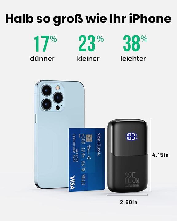 Actual product image INIU B61 Power Bank (10000 mAh, 22.50 W, 37 Wh)