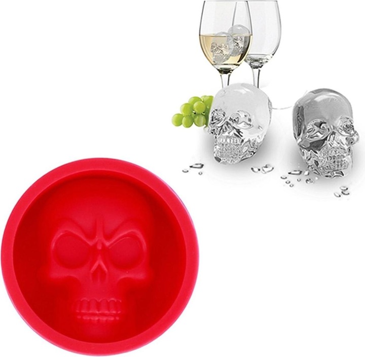 Produktbild König Design Silikon Eiswürfelform Totenkopf Skull Eiswürfel Eis für Whiskey Wein Bar Party
