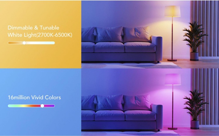 Actual product image Govee Smart Light Bulb (E27, 9 W, 1200 lm, 1 x, F)