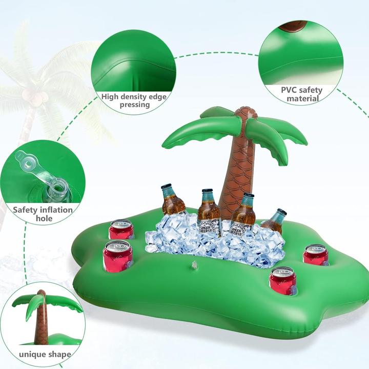 Actual product image Splash & Fun Inflatable pool cup holder palm tree