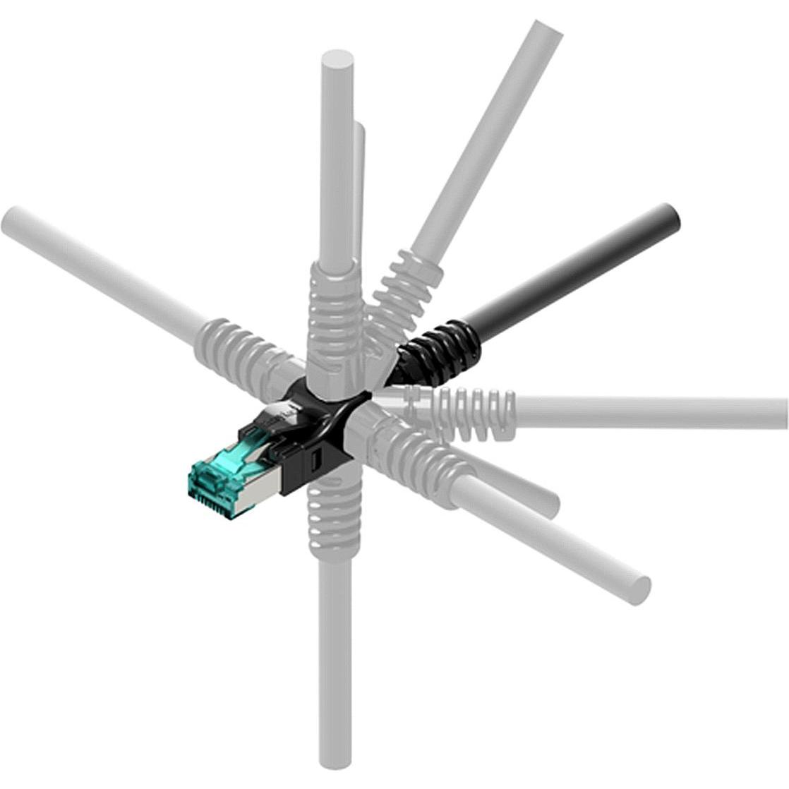 Thumbnail - Zellner group EasyLan VarioBoot CP1OAMSMS0020 Patchkabel Kat.6A ISOIEC grau 2m (S/FTP, CAT6a, 2 m), Netzwerkkabel