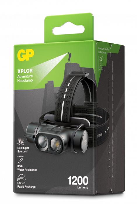 Actual product image GP Batteries GP XPLOR Headlamp, PHR19 (1200 lm)