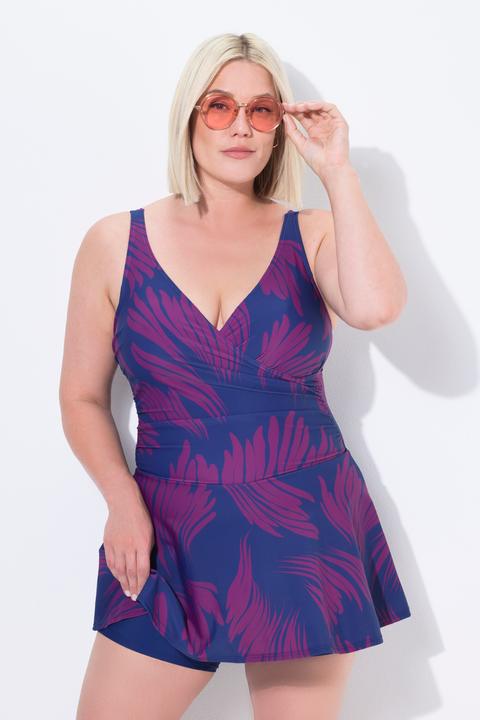 Produktbild Ulla Popken Badekleid mit Shorts, Softcups, Drapierung, recycelt (48)