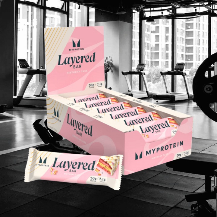 Actual product image MyProtein Retail Layered Bar (12 x 60G) (Vanilla Birthday Cake, 12 pcs., 854 g)