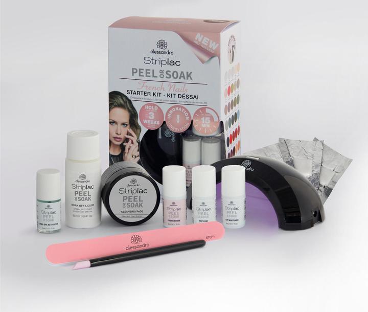 Actual product image Alessandro Striplac Peel or Soak French (Transparent, Pink, White, UV gel varnish)