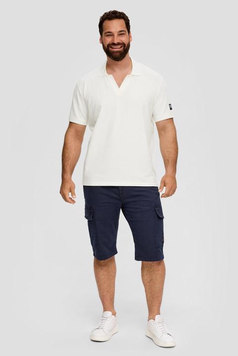 Produktbild S.Oliver Polo-Shirt Poloshirt aus Baumwollstretch mit Applikation (XXL)