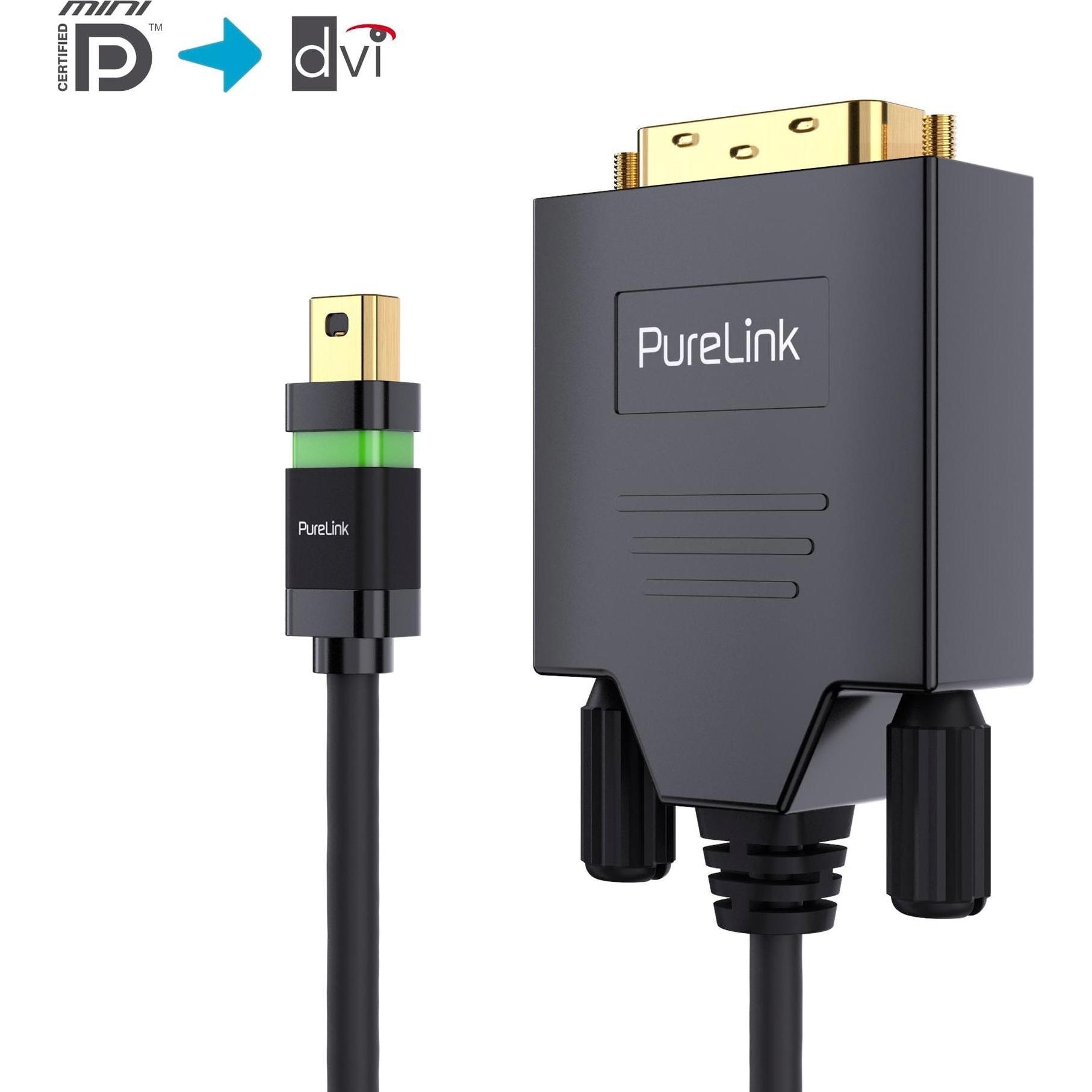 Thumbnail - Purelink Kabel ULS Zert. 2K High Speed Mini-DisplayPort - DVI-D, 1 m (1 m, DisplayPort, DVI), Video Kabel