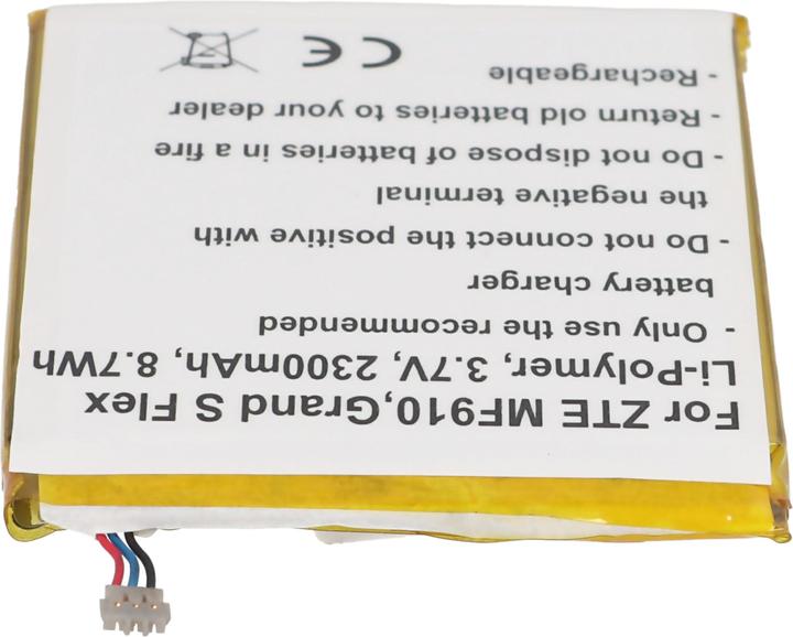 Actual product image AccuCell Akku ZTE MF910, Li3823T43P3h715345, ZTE Grand S Flex, MF910, MF910 4G LTE