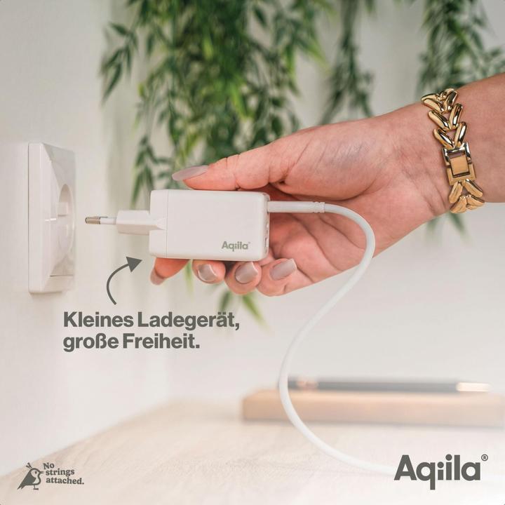 Productafbeelding Aqiila Chargebird W3 - GaN Muurlader, 65W PD - Wit (65 W, 3 ports)