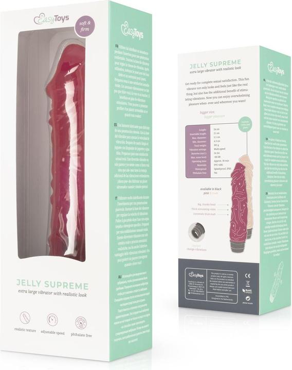 Produktbild Easytoys Jelly Supreme Realistischer Vibrator Pink/Glitzer