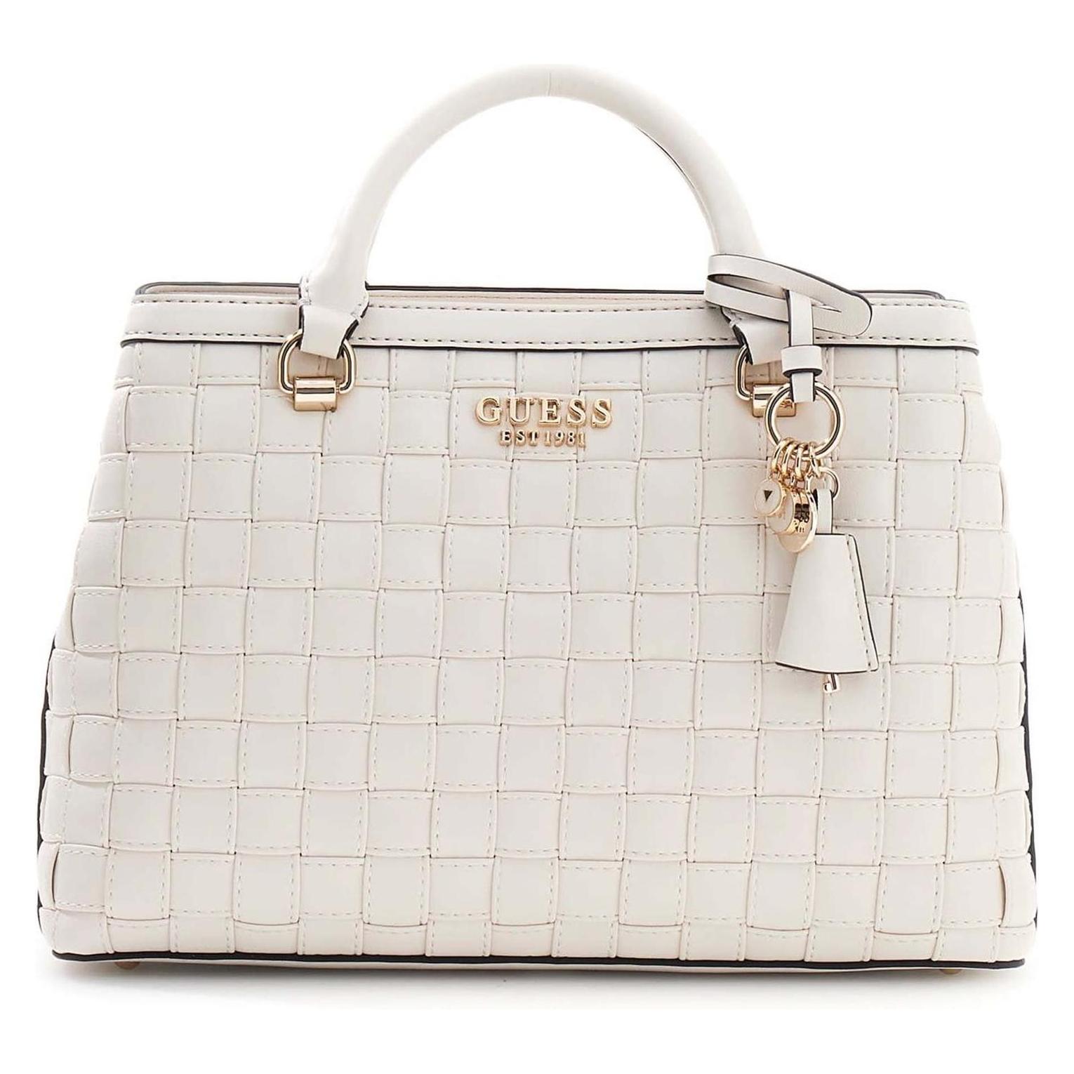Guess, Damen, Handtasche, Sandy Girlfriend Satchel, Weiss