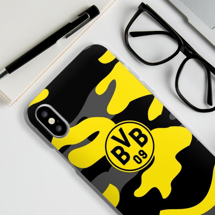 Produktbild DeinDesign Silikon Hülle für Apple iPhone X Handyhülle Case Smartphone Schutzhülle BVB Borussia Dortmund (Apple iPhone X)