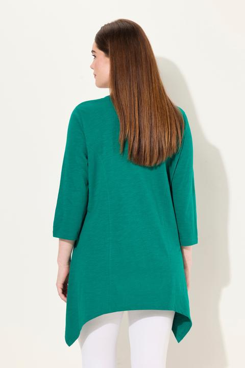 Produktbild Ulla Popken Shirt, Zipfelsaum, V-Ausschnitt, 3/4-Arm (50, 52)