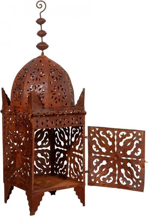 Actual product image Large Outdoor Pierced Ground Lantern with Decorative Candlelight Effect