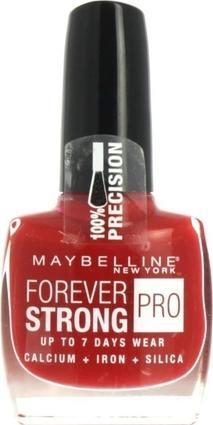 Maybelline New York GEMEY MAYBELLINE Forever Strong Pro Nail Polish 505 Forever Red (505 Forever Red, Colour paint)