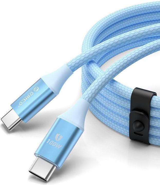 Actual product image Orico Cable CDX 100W 5A Power Delivery USB-C - USB-C cable 1m - blue (1 m, USB 2.0, 100 W)