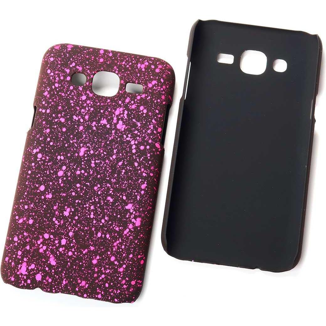 König Design Handy Hülle Schutz Case Bumper Etuis für Samsung Galaxy J5 2015 3D Sterne Pink (Samsung Galaxy J5 (2015)), ...
