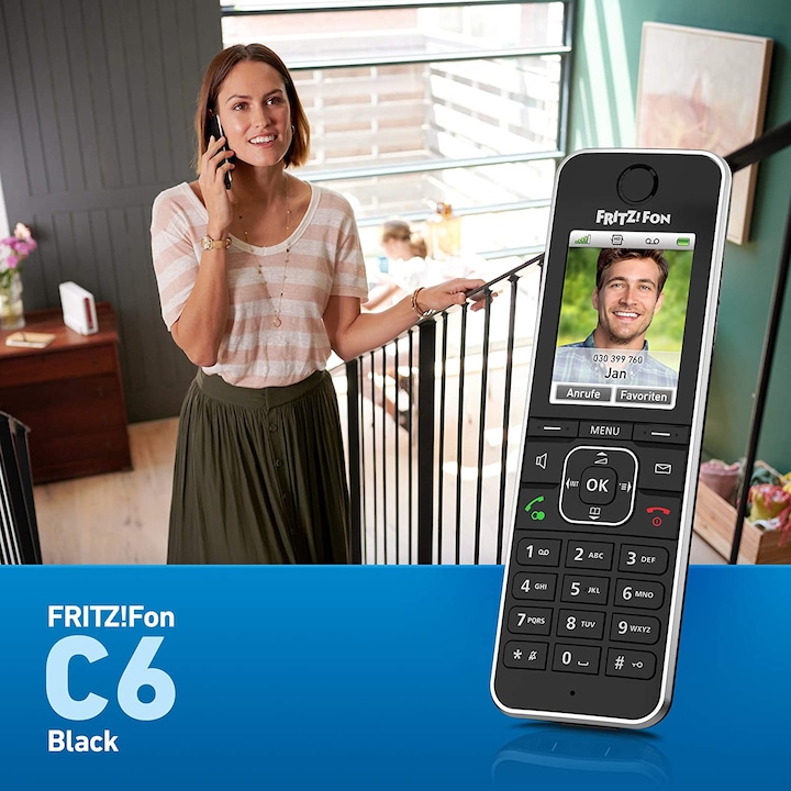 Immagine prodotto AVM Telefono cordless VoIP FRITZ!Fon C6 Black Edition