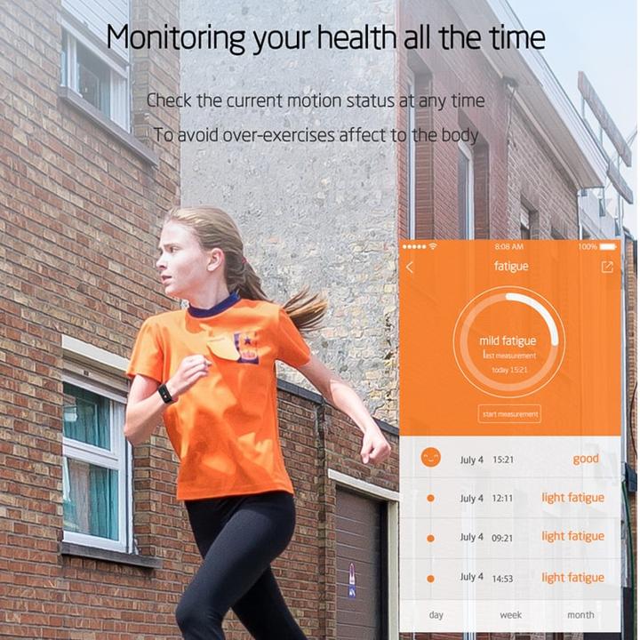 Image du produit JTI Traceur d'activité F1 Plus WearFit avec écran couleur - Rouge