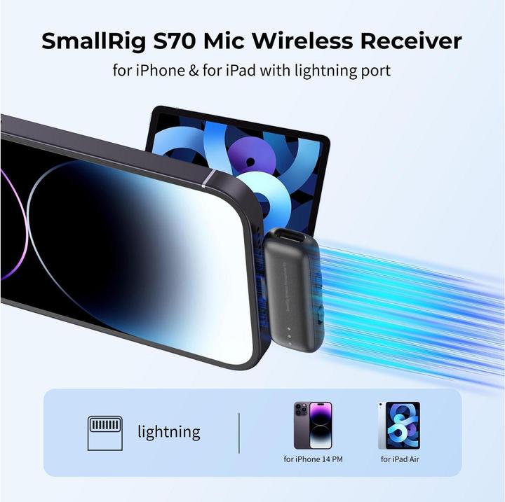 Actual product image SmallRig 5783 S70RX-L Wireless Microphone Receiver (Black)