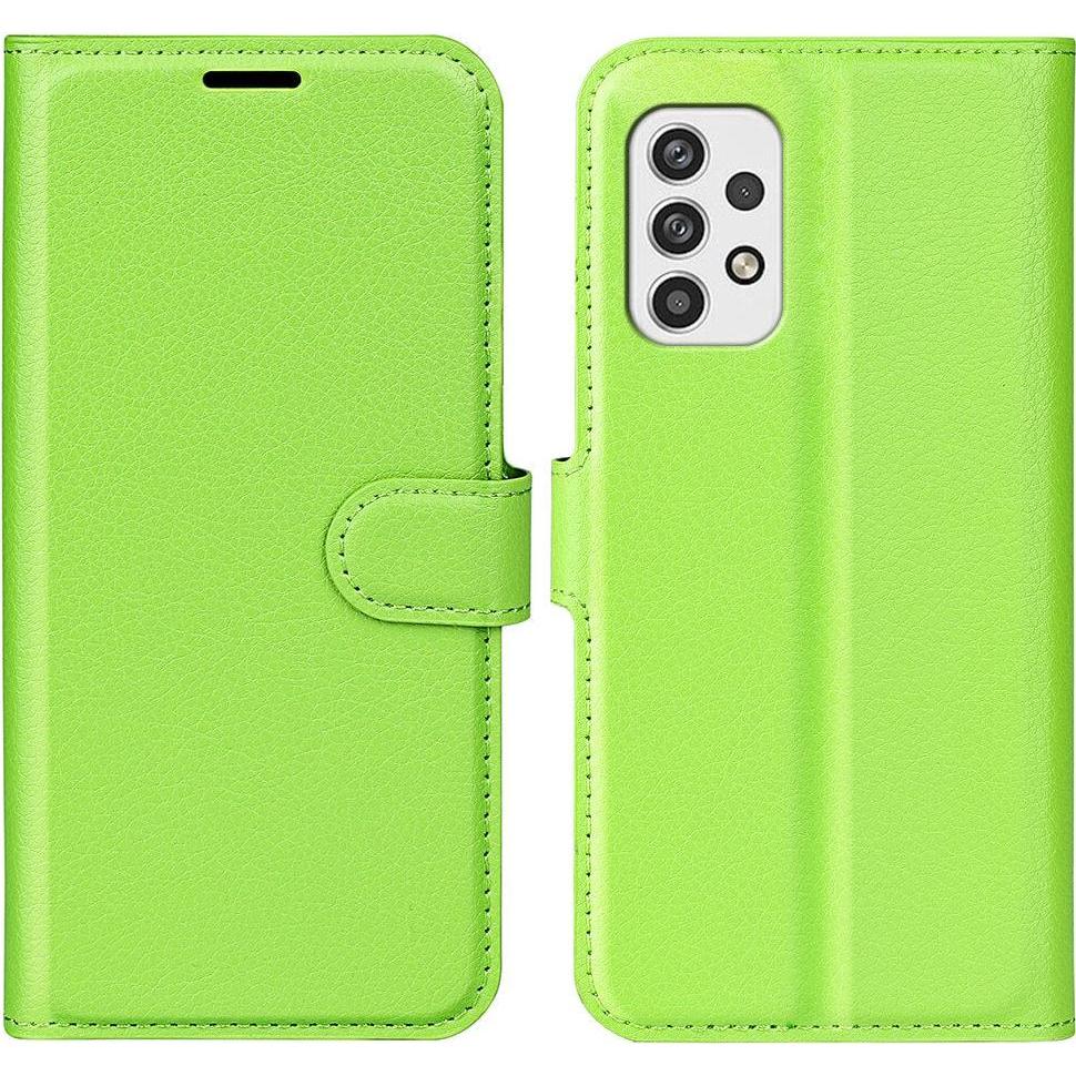 Cover-Discount Galaxy A23 - Leder Etui Hülle grün (Samsung Galaxy A23), Smartphone Hülle, Grün