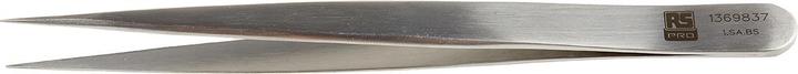 Image du produit RS PRO Pincette en acier inoxydable Résistante aux acides, Pointe droite, Fine, 120 mm