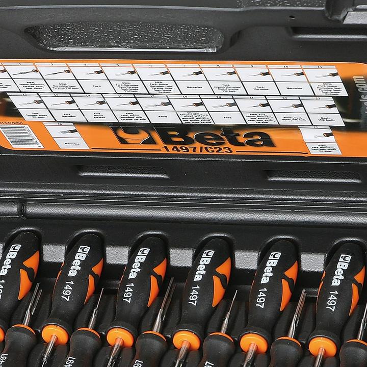 Actual product image Beta Tools KIT WITH 23 UNLOCKING TOOLS FOR CAR PLUGS. 1497
