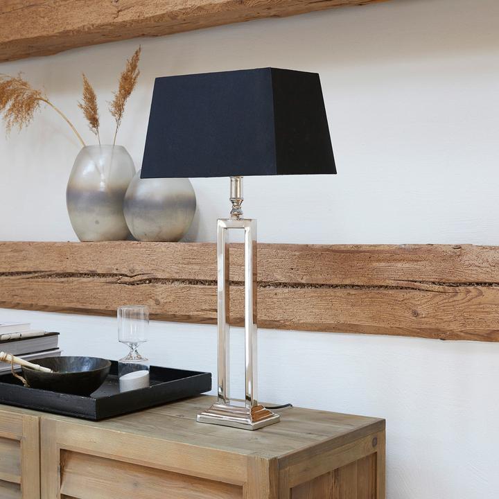 Actual product image Loberon Table Lamp Kinshaa black/silver (E27)
