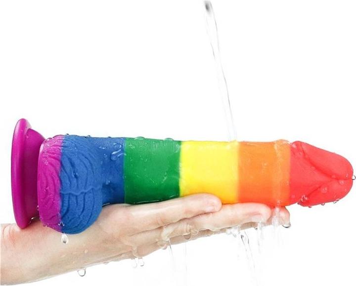 Actual product image Lovetoy Dildo Prider Liquid Silicone 7.5"