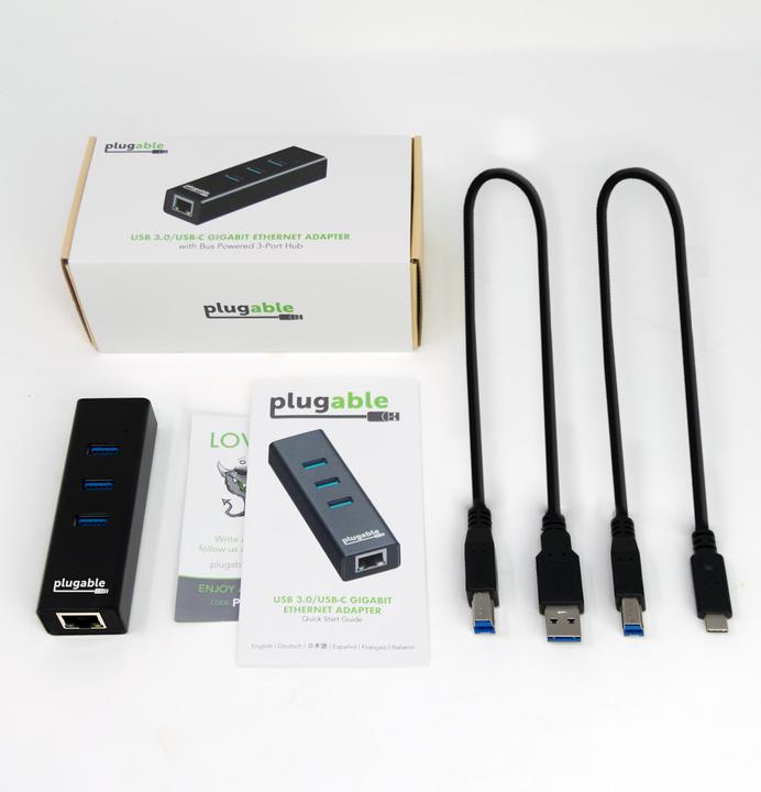 Productafbeelding Plugable 3-poorts USB 3.0 Bus Powered Hub (USB-B, 4 ports)