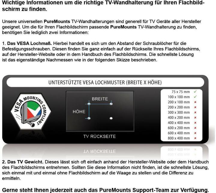 Immagine prodotto PureMounts Pm-Style-23a (Muro, 23", 35 kg)