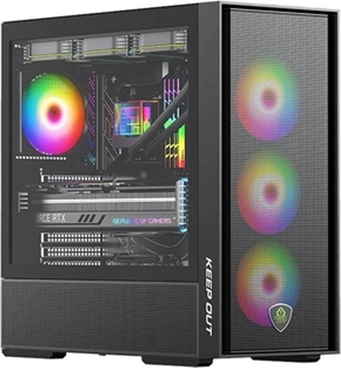 Keep Out Gaming ATX Semi-Tower Gehäuse KEEP OUT KO XC-805 MESH ARGB USB3 Schwarz (ATX, ITX)