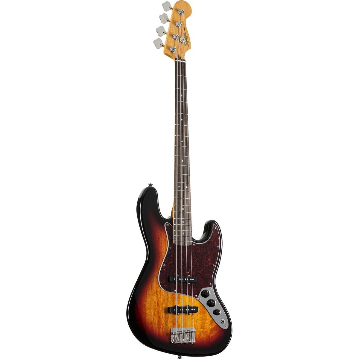 Squier Classic Vibe '60s Jazz Bass, 3-Color Sunburst, Laurel Fingerboard (Chitarra elettrica), Chitarra, Marrone