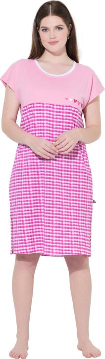 Produktbild Ulla Popken Bigshirts, 2er-Pack, Karo/Herzen, Rundhals, Halbarm (46, 48)