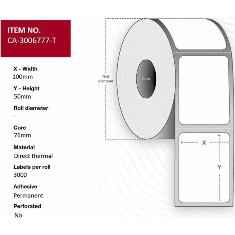 Capture, Etiketten, Label 100 x 50mm, Core 76mm