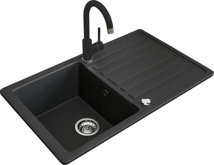 Bergström with black fitting (Fitted sink, 46 cm, 76.50 cm)