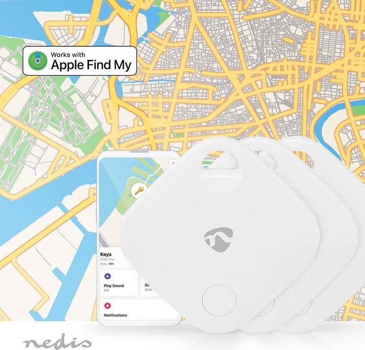 Produktbild Nedis Schlüssel-Finder | Batteriebetrieben | 3x CR2032 | Batterien enthalten | Bluetooth® version: 5 (iOS)