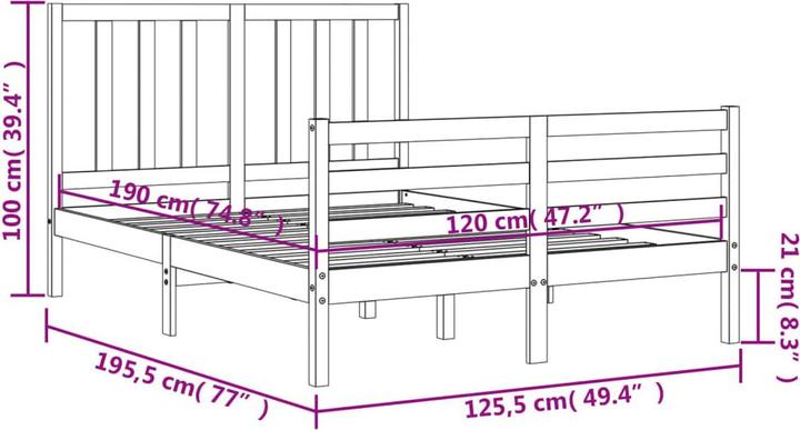 Produktbild vidaXL Liadan (120 x 200 cm)