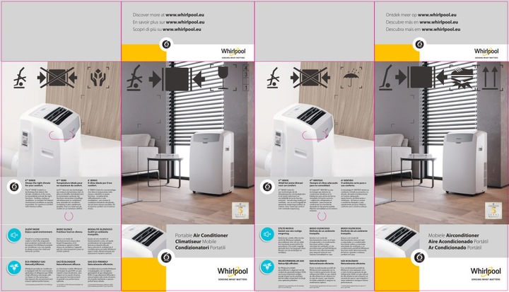 Actual product image Whirlpool PACW212HP (35 m², 12000 BTU/h)